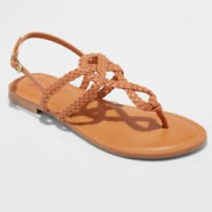 WOMENS JANA BRAIDED THONG OPEN TOE SANDALS